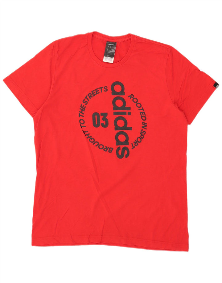 Camiseta Adidas Masculina Graphic Top Médio Vermelho