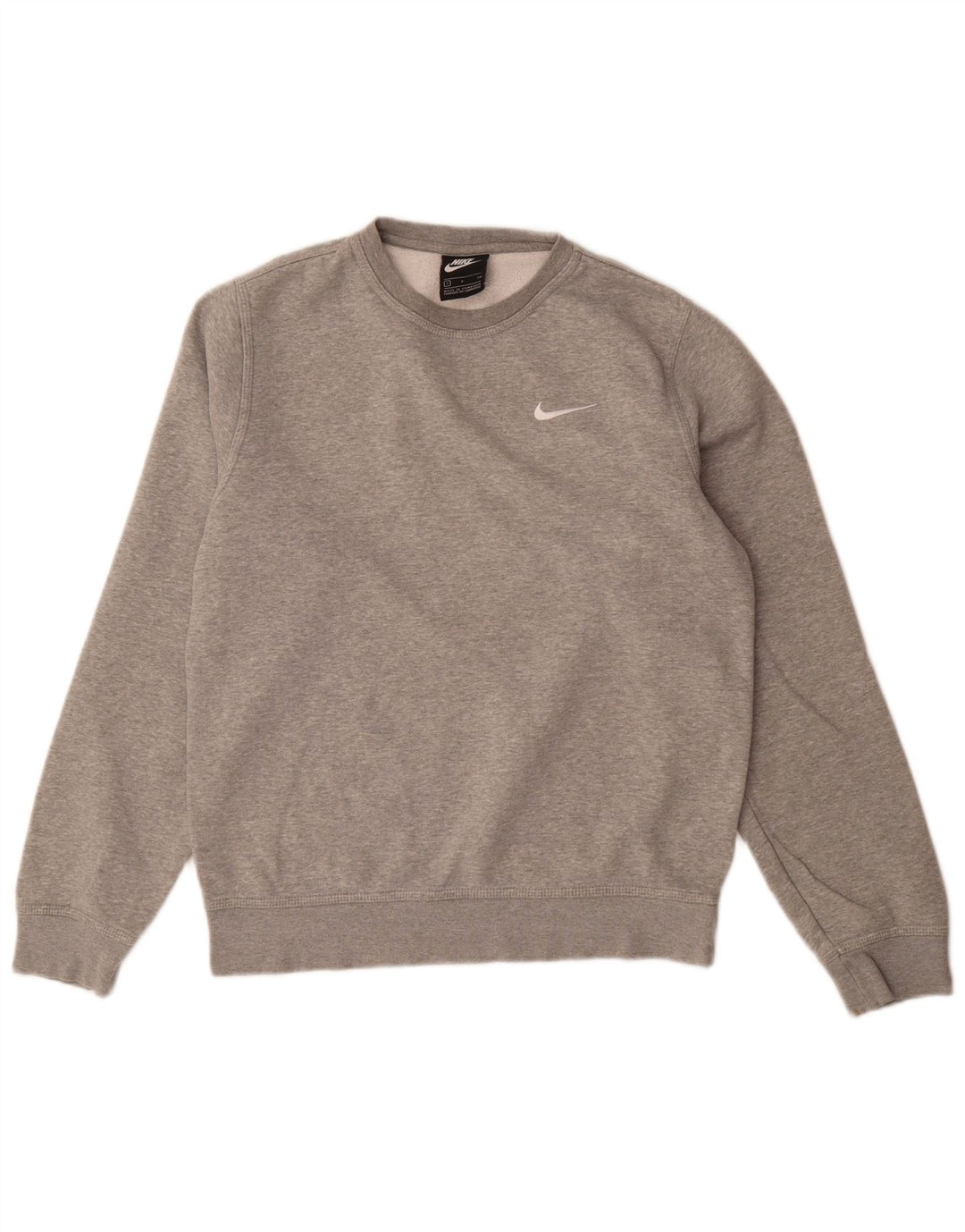 Moletom masculino Nike Jumper pequeno cinza manchado de algodão