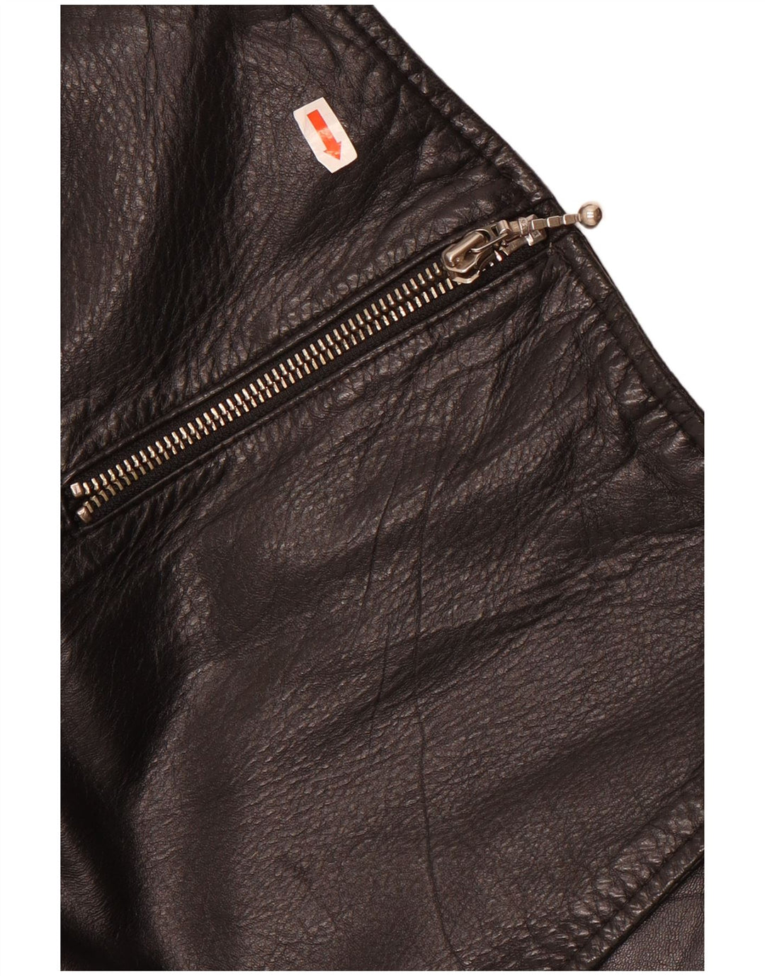 Jaqueta Bolero de couro feminina vintage Reino Unido 12 médio preto