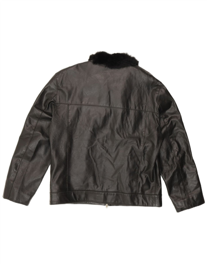 Jaqueta de couro feminina Society UK 20 2XL couro preto