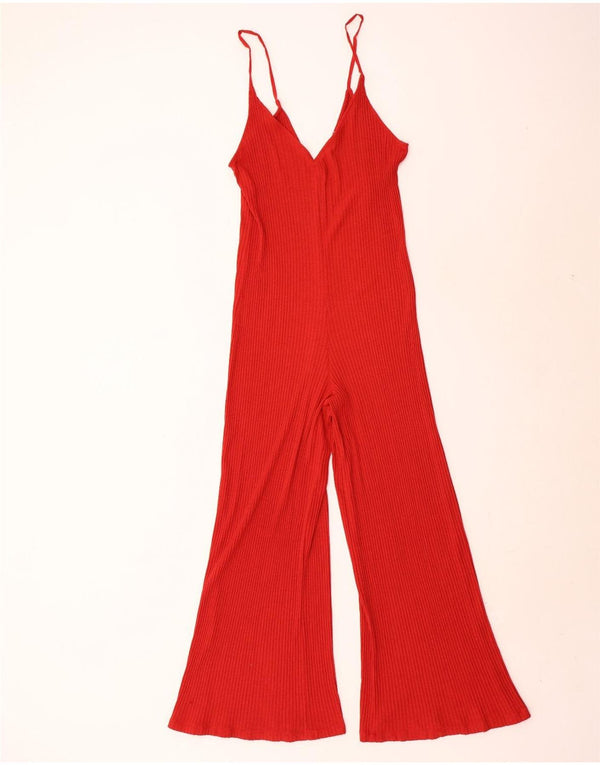 Macacão feminino Zara Trafaluc sem mangas UK 10 pequeno vermelho