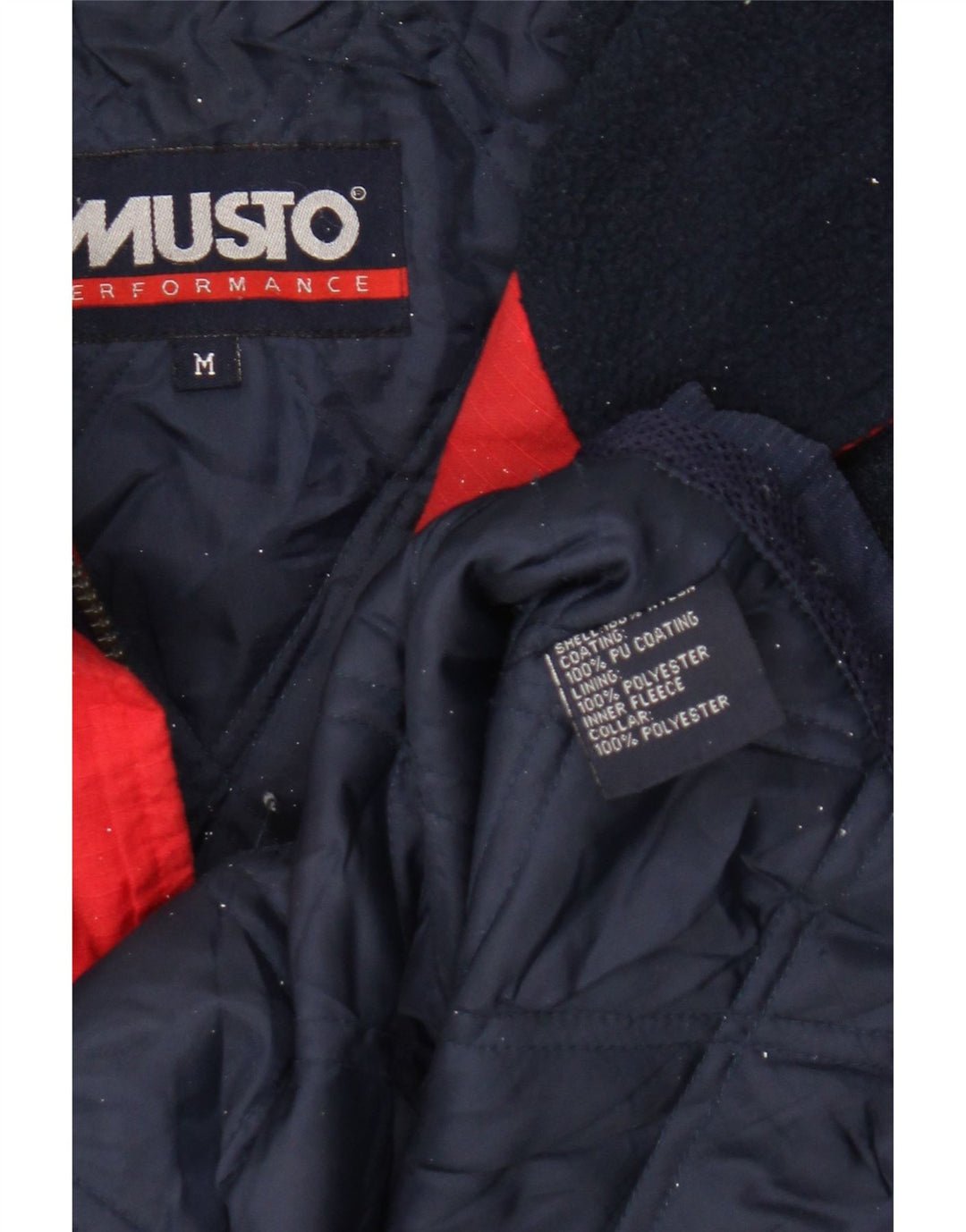 Jaqueta corta-vento masculina Musto Reino Unido 38 nylon azul marinho médio