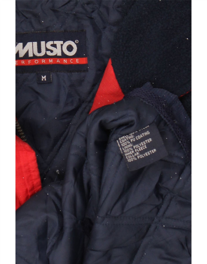Jaqueta corta-vento masculina Musto Reino Unido 38 nylon azul marinho médio