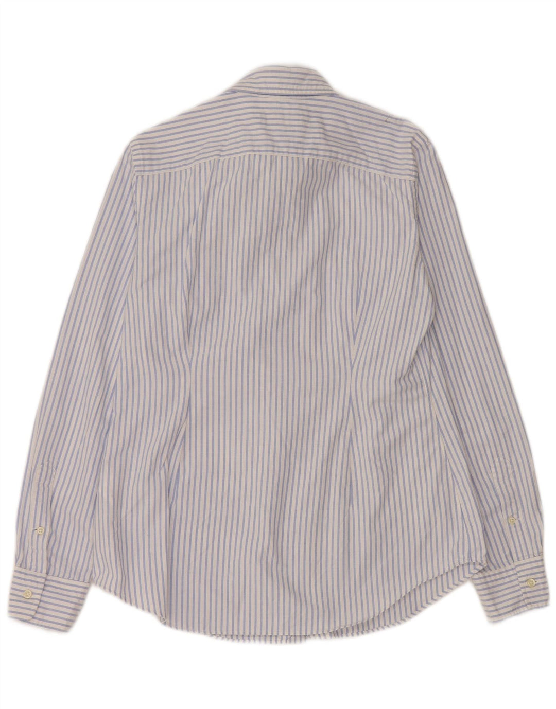 Ralph Lauren Camisa masculina slim fit de algodão listrado azul médio