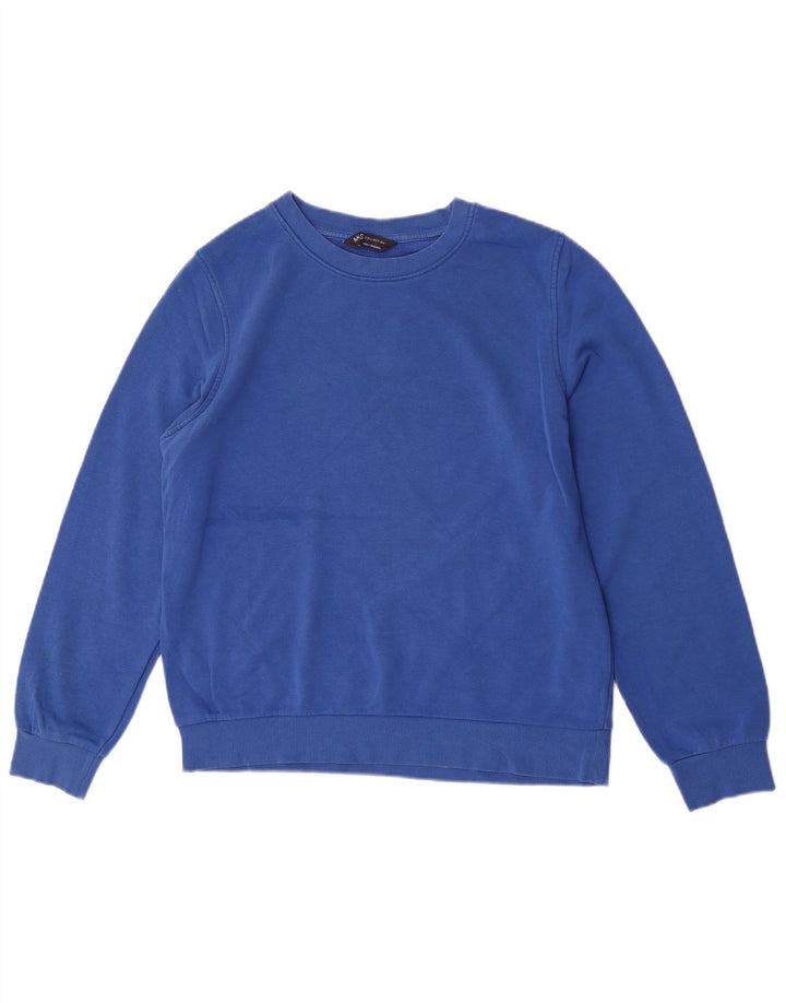 Suéter feminino Marks & Spencer Reino Unido 12 algodão azul médio