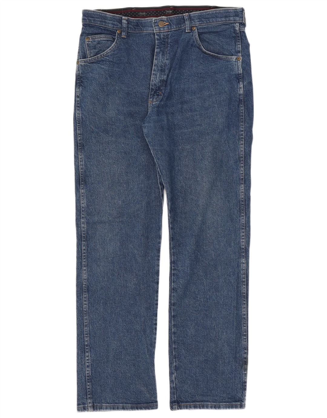 Wrangler masculino regular fit jeans reto W36 L32 algodão azul