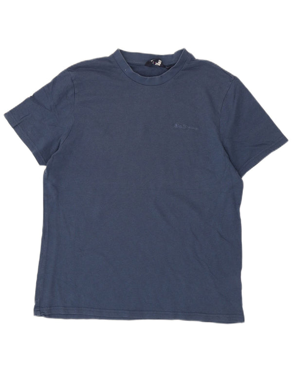 Camiseta masculina Ben Sherman Top médio algodão azul marinho