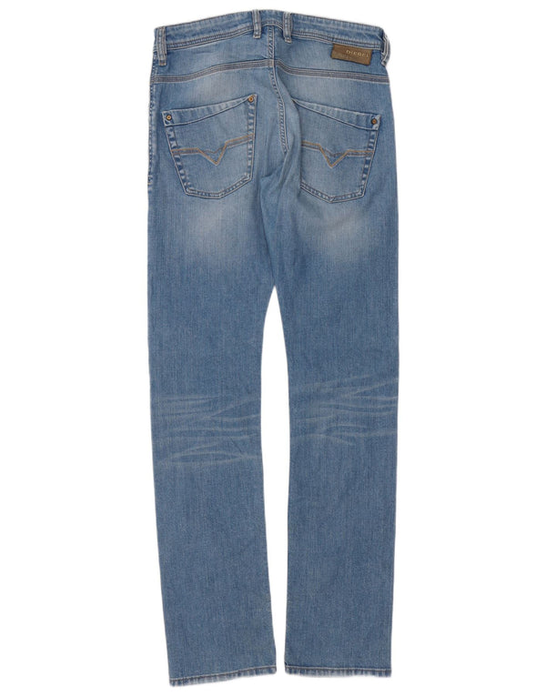 DIESEL Masculino Krooley Straight Jeans W29 L34 Azul Algodão