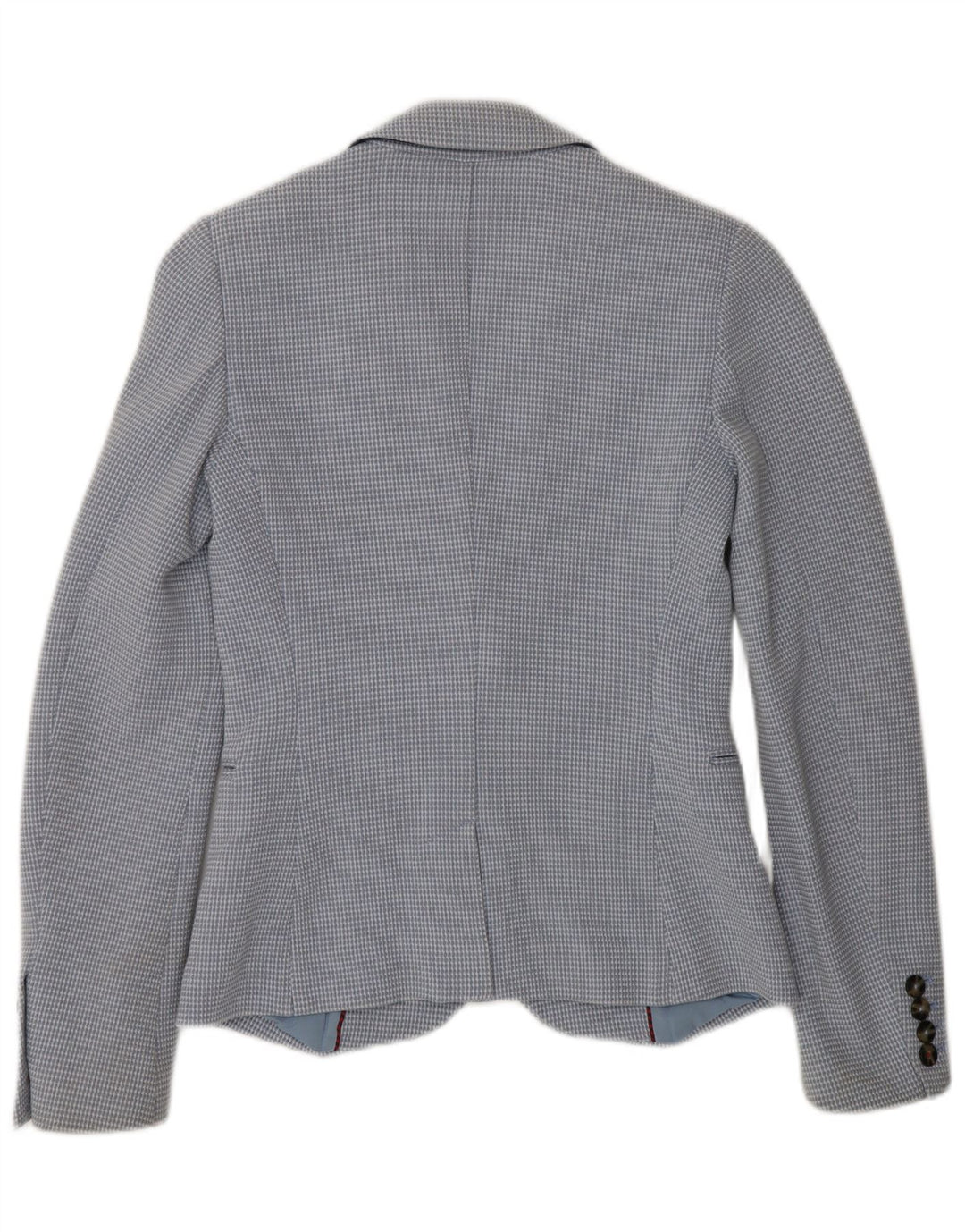 Jaqueta blazer feminina TOMMY HILFIGER com 2 botões US 2 XS azul xadrez algodão