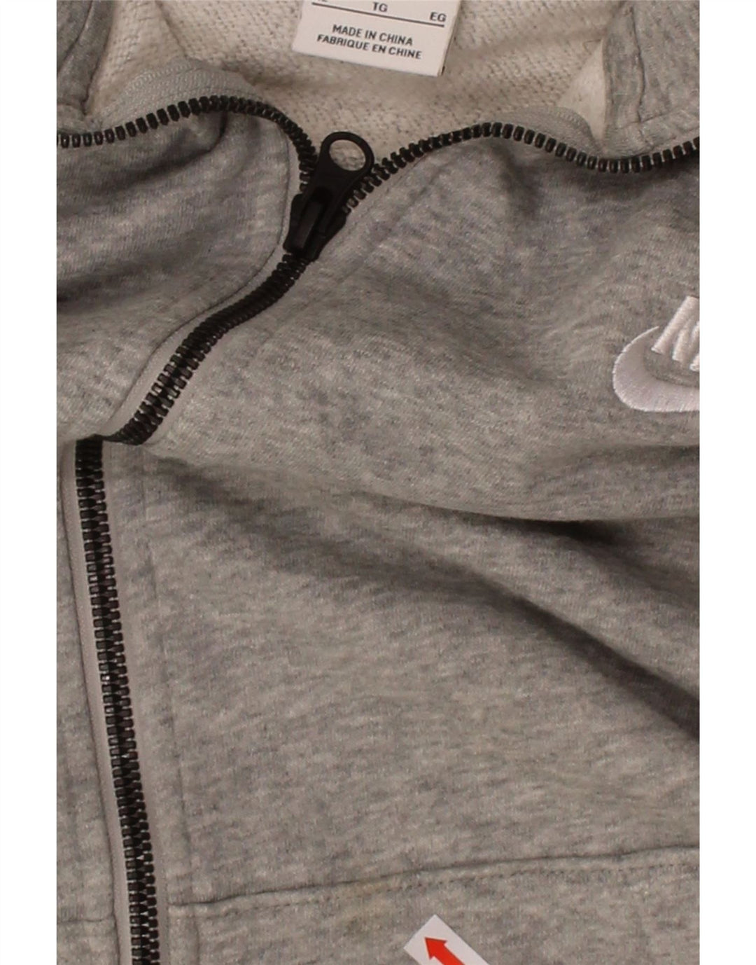 Suéter masculino NIKE com capuz e zíper XL cinza algodão