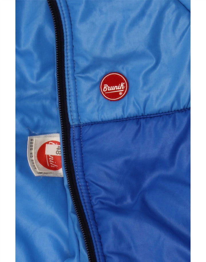 Jaqueta acolchoada feminina Brunik IT 48 XL azul colorblock poliamida