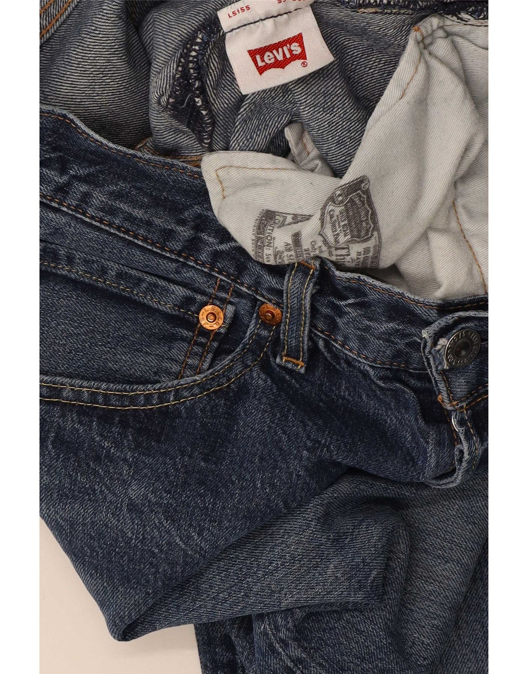 Levi's Mens Straight Jeans W32 L28 Azul