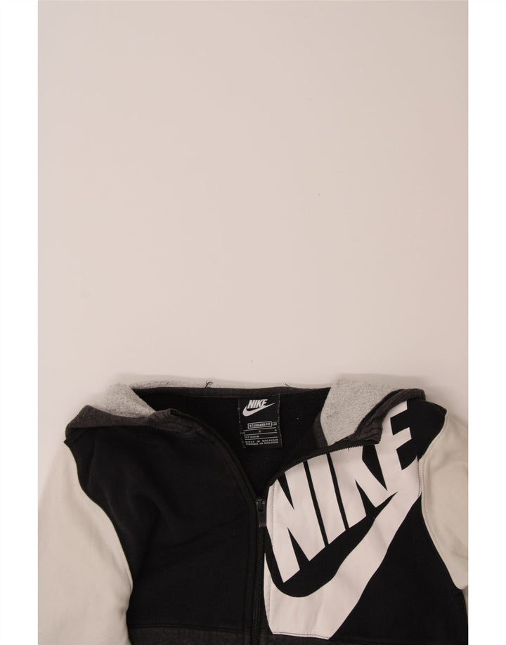 NIKE Boys Standard Fit Zip Hoodie Sweater 12-13 Years Large Grey Vintage Nike and Second-Hand Nike from Messina Hembry 