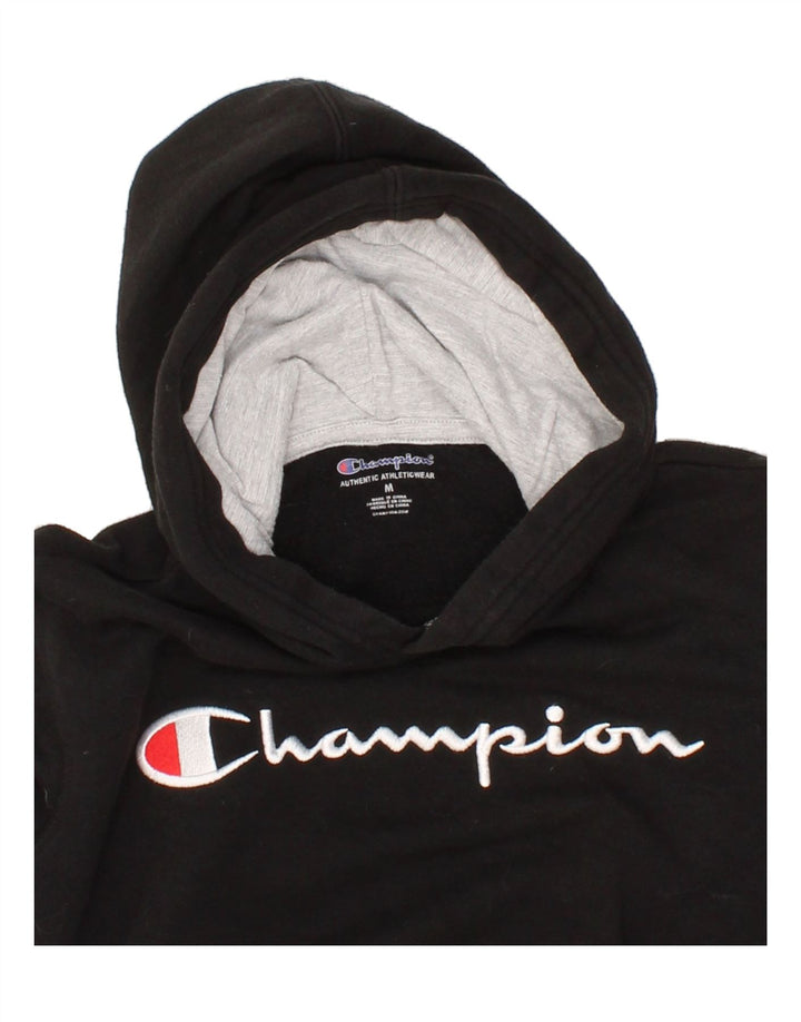 CHAMPION Boys Graphic Hoodie Jumper 9-10 Years Black Cotton Vintage Champion and Second-Hand Champion from Messina Hembry 