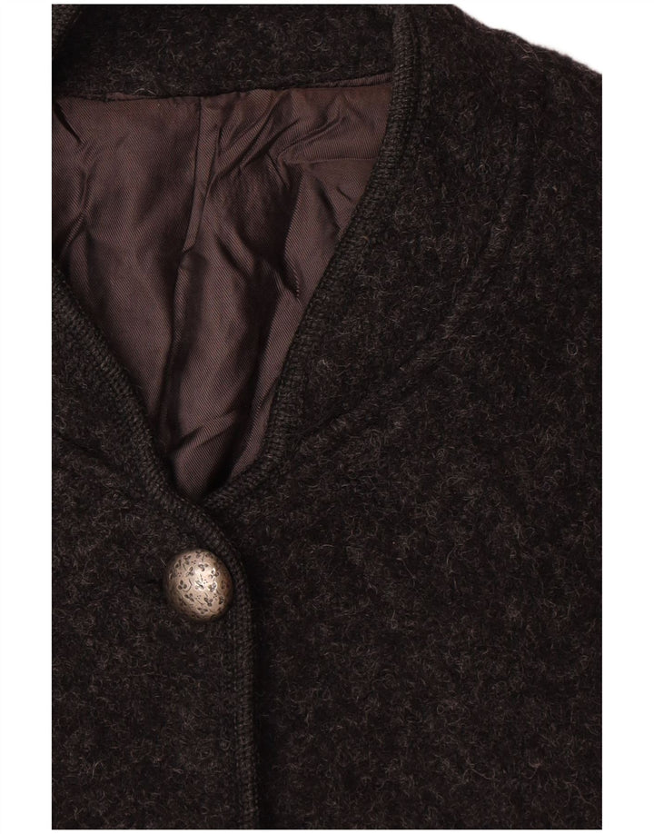 Jaqueta Blazer Feminina Vintage com 5 Botões Gráfico Reino Unido 16 Grande Cinza