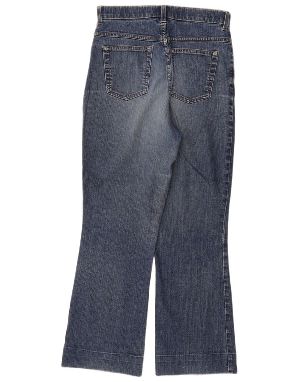 Calça jeans feminina Marks & Spencer Bootcut Reino Unido 12 médio W28 L29 algodão azul