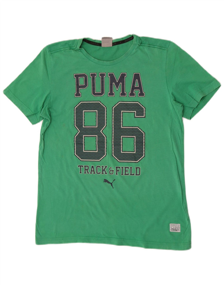 Puma Camiseta Masculina Graphic Top Pequeno Verde