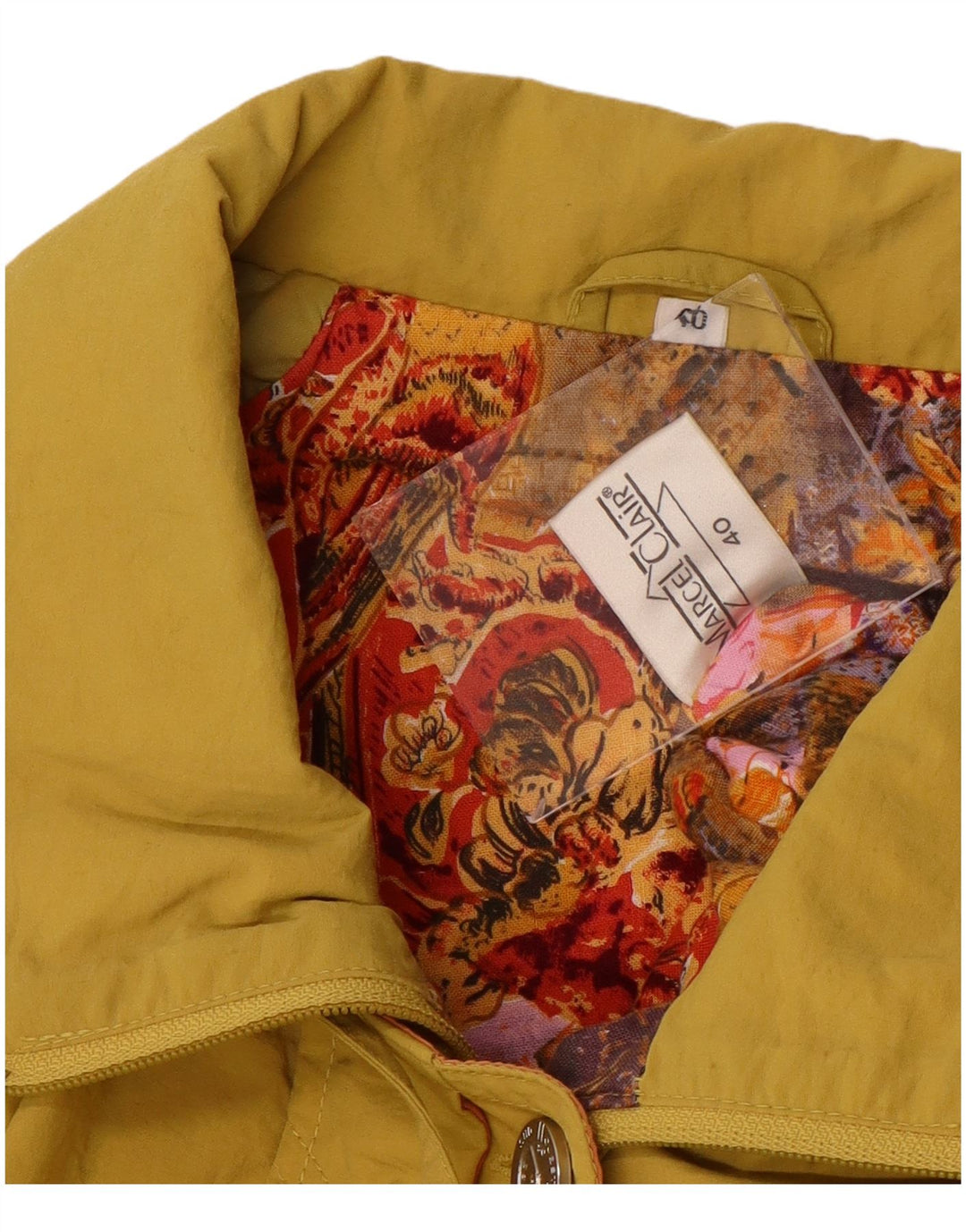 MARCEL CLAIR Jaqueta utilitária feminina de ajuste solto UE 40 poliamida amarela média