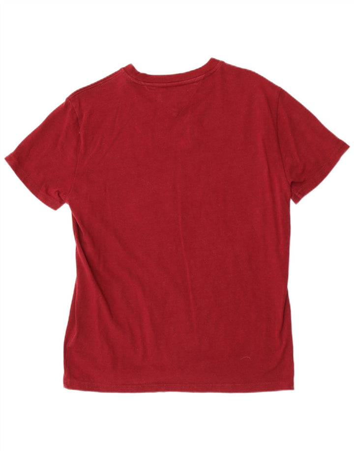 Tommy Hilfiger Camiseta masculina pequena de algodão marrom