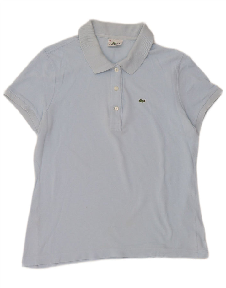 Camisa polo feminina Lacoste tamanho 44 grande algodão azul