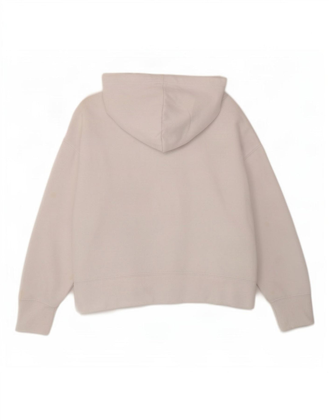 Zara Womens Oversized Hoodie Jumper Reino Unido 10 Pequeno Algodão Branco