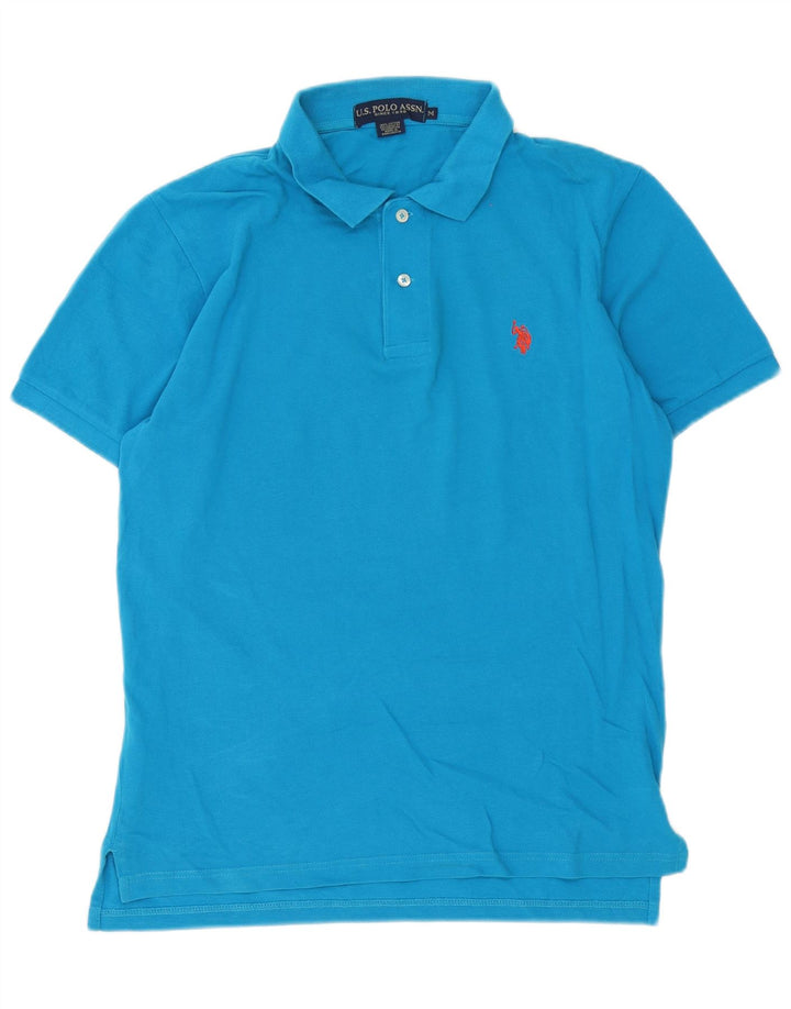 US Polo Assn. Camisa Polo Masculina Algodão Azul Médio