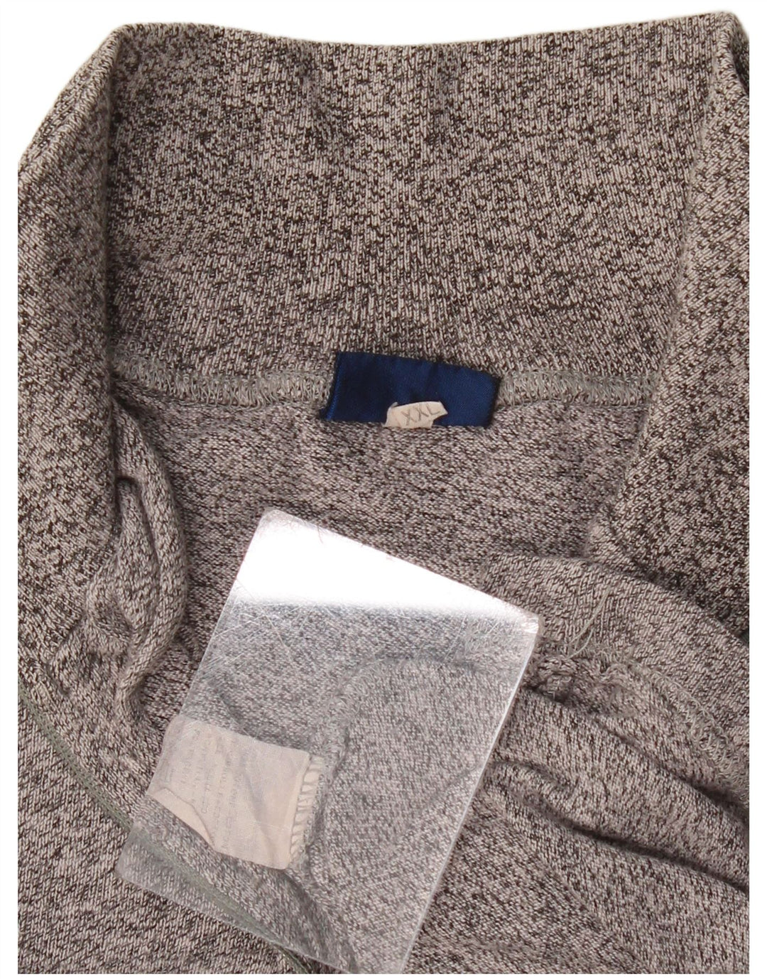 ASICS Mens Zip Neck Top Gráfico Manga Longa 2XL Cinza