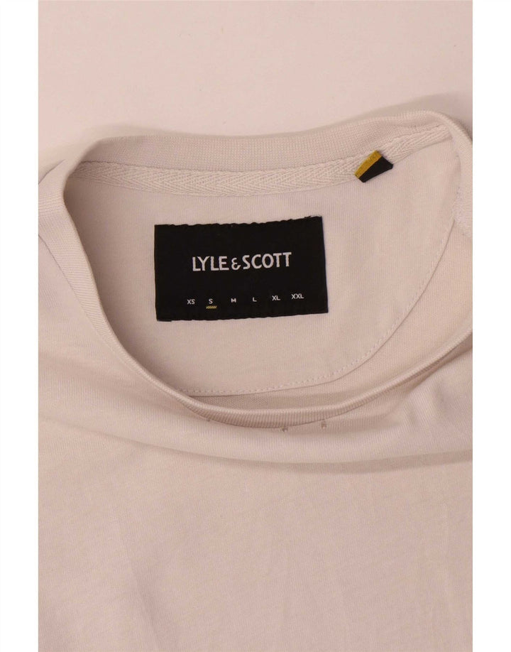 Camiseta masculina Lyle & Scott pequena de algodão branco