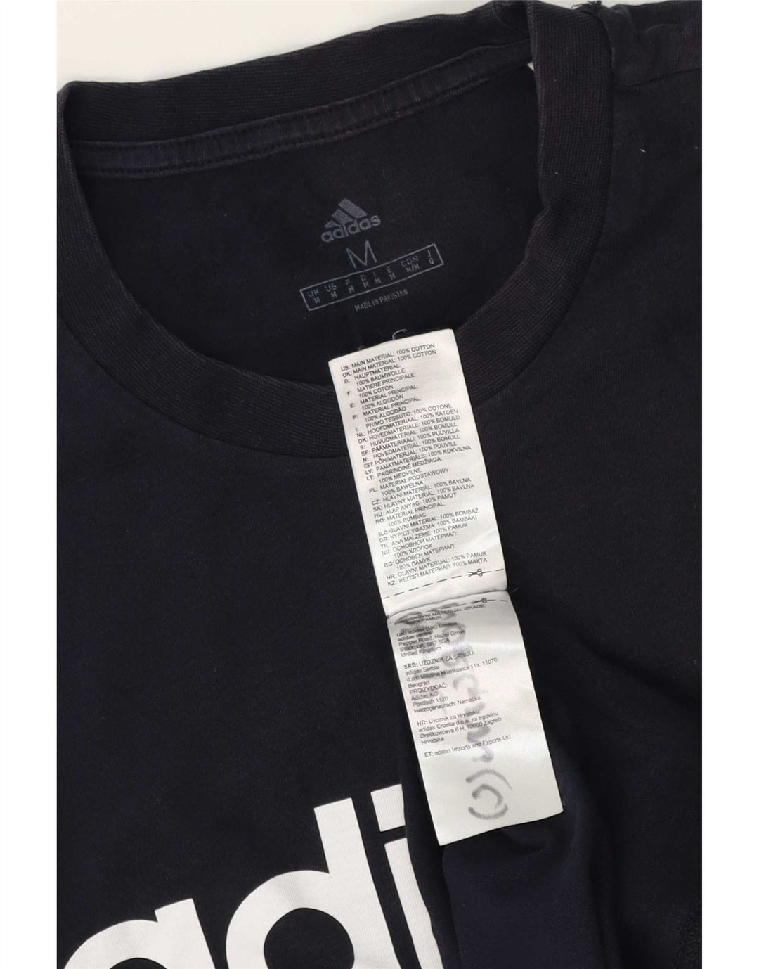 Adidas Camiseta Masculina Graphic Top Médio Algodão Azul Marinho