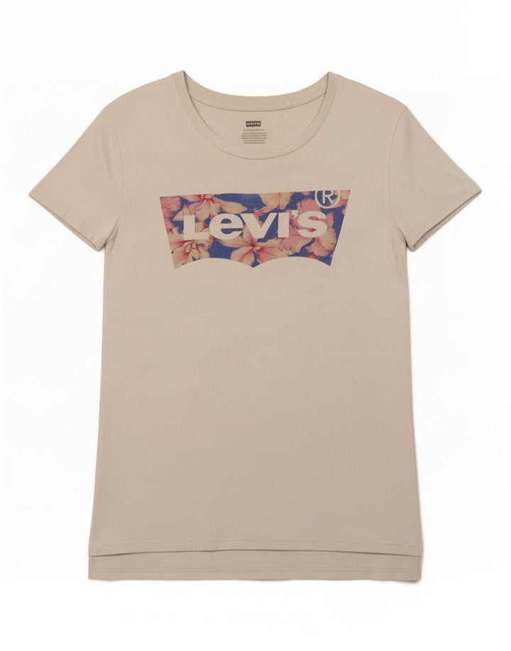 Camiseta feminina gráfica Levi's UK 12 médio branco