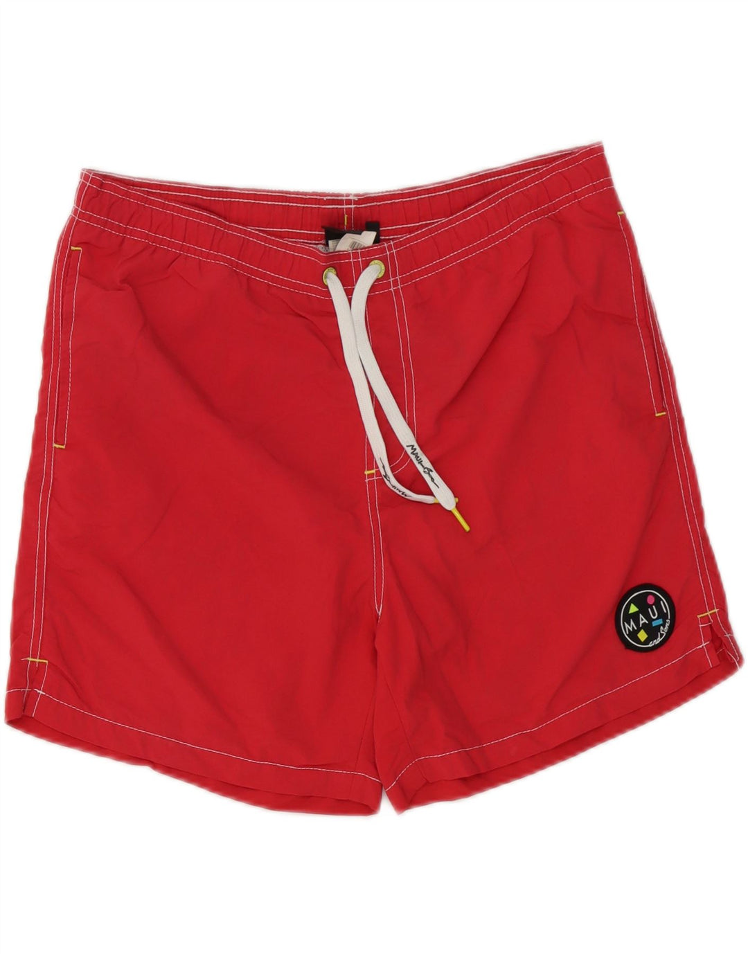 Shorts de natação masculino Maui and Sons poliamida vermelha média