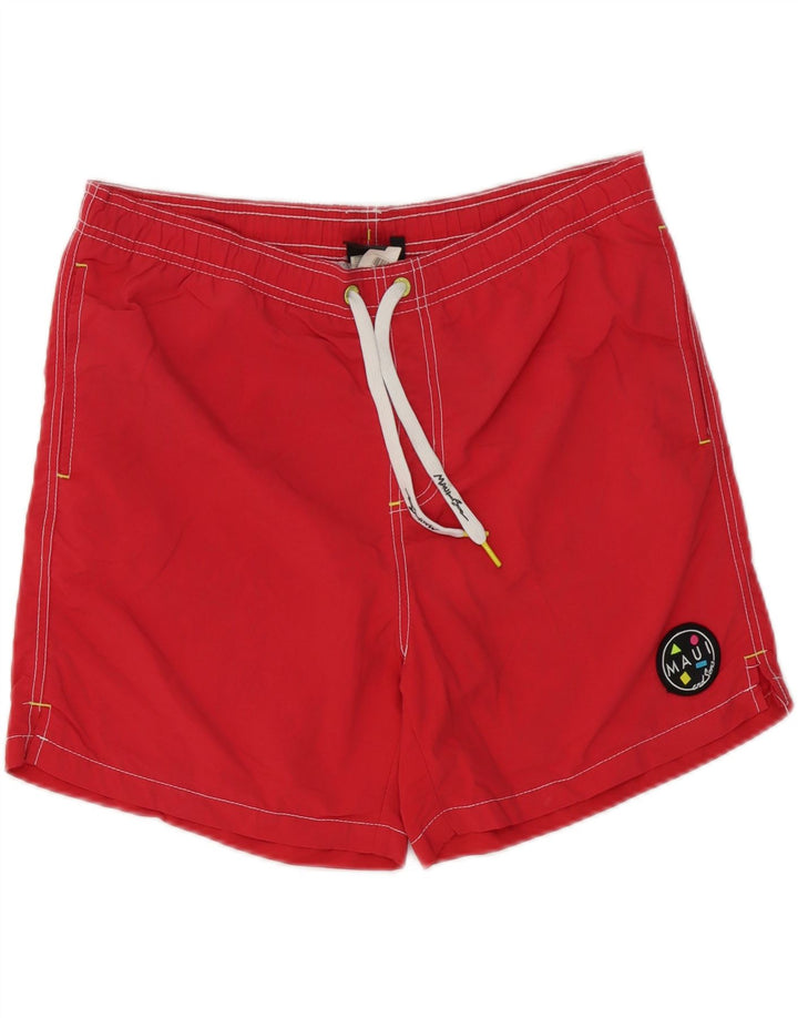 Shorts de natação masculino Maui and Sons poliamida vermelha média