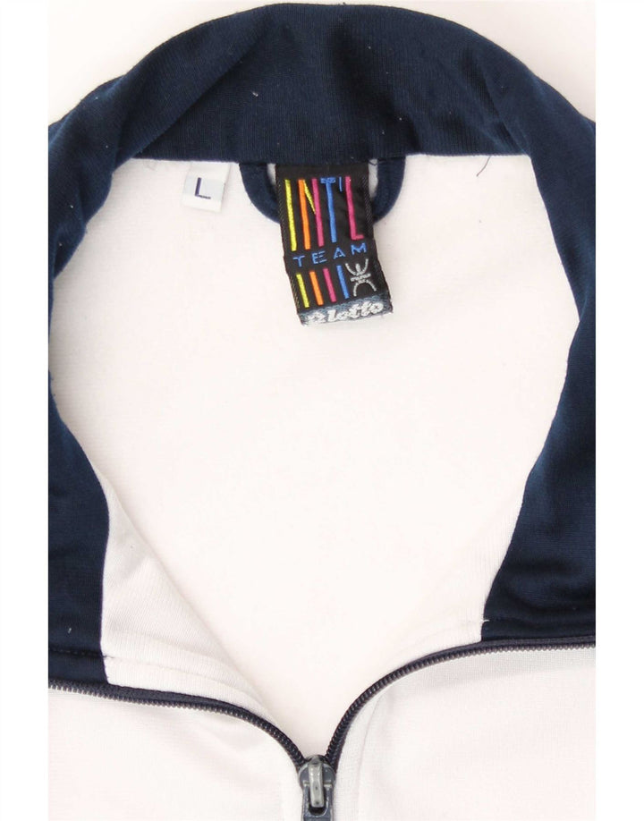 Lotto masculino gráfico agasalho jaqueta grande bloco colorido azul marinho