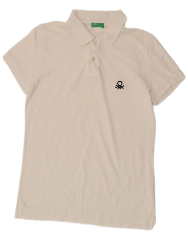 Camisa polo masculina BENETTON médio branco