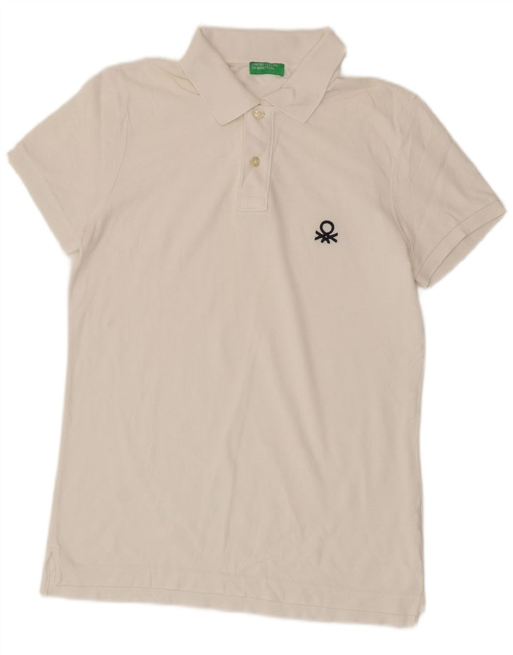 Camisa polo masculina BENETTON médio branco
