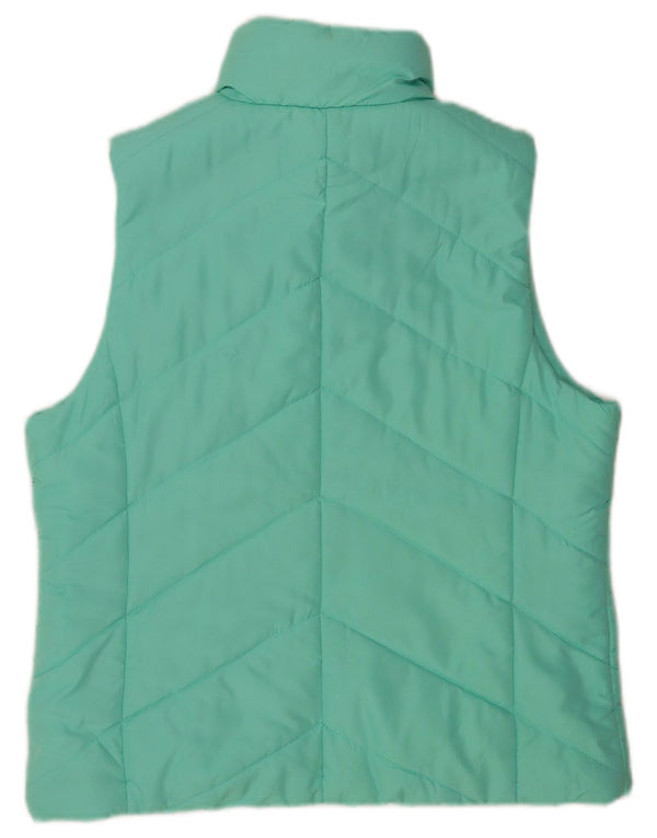Colete acolchoado feminino M&Co UK 14 grande poliéster turquesa
