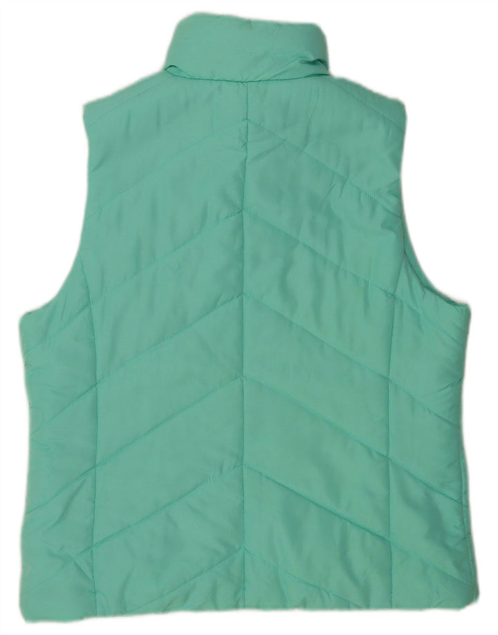 Colete acolchoado feminino M&Co UK 14 grande poliéster turquesa
