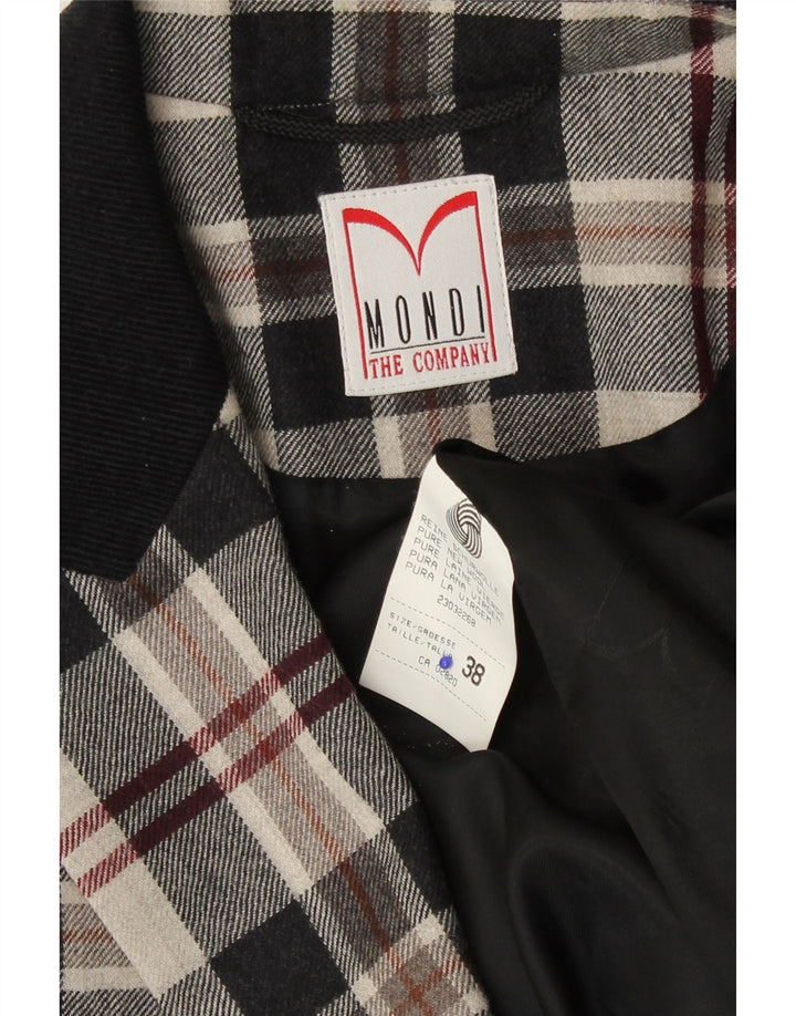 Jaqueta blazer feminina Mondi com peito duplo EU 38 xadrez bege médio