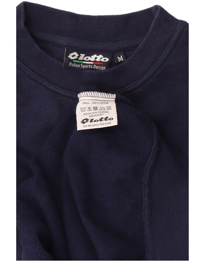 Lotto moletom masculino jumper médio azul marinho algodão