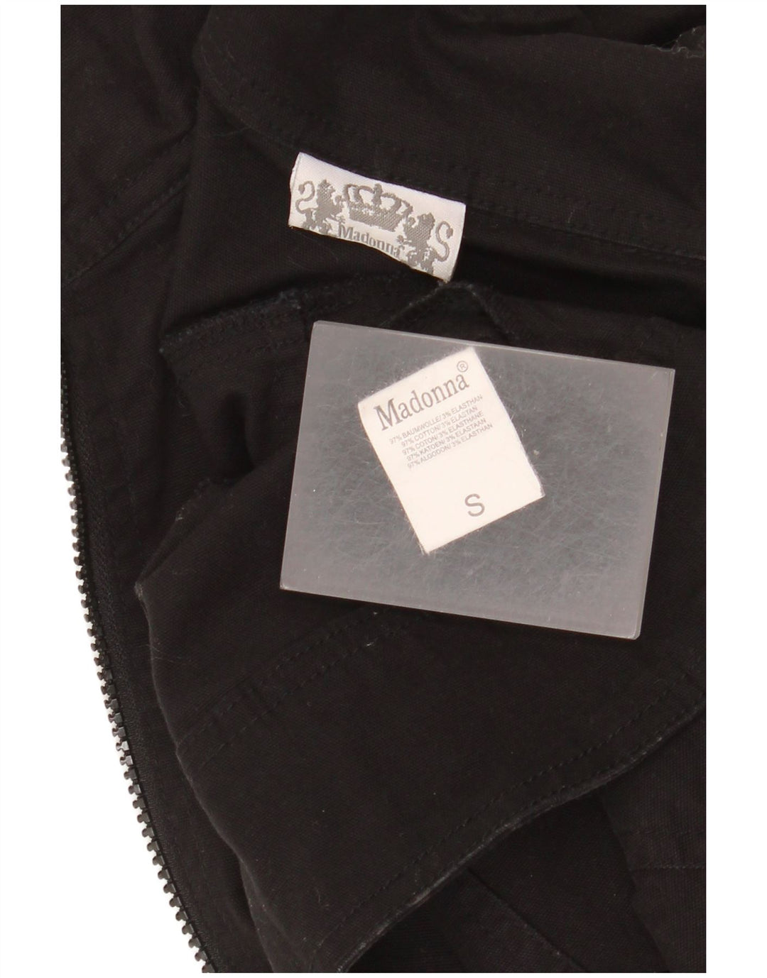 Calça cargo feminina Modana UK 10 algodão preto pequeno