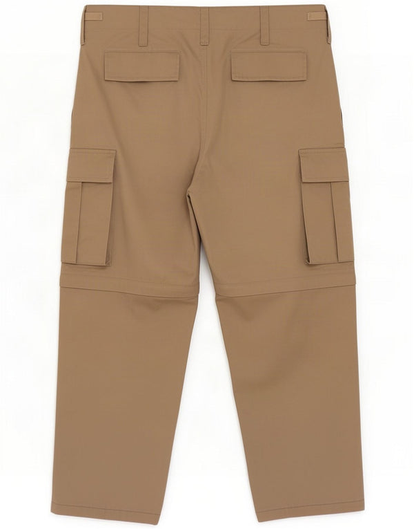 Vintage Mens Straight Cargo Trousers W38 L27 Beige Polyester