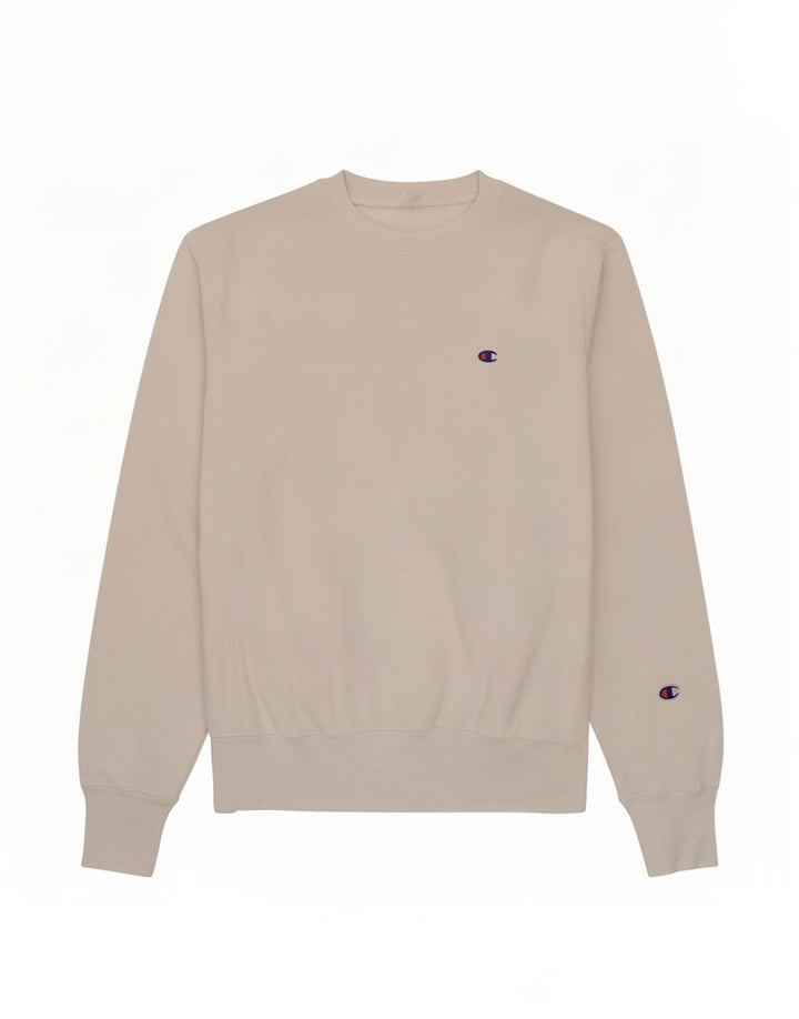 Champion moletom masculino jumper médio algodão branco
