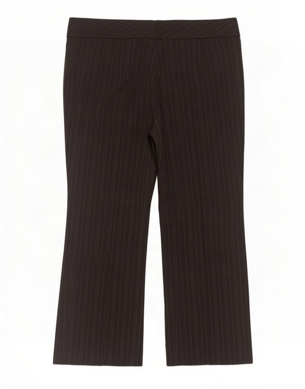 Calça feminina Marks & Spencer UK 20 2XL W44 L28 cinza listrada