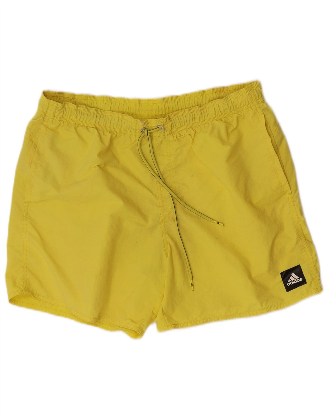 Shorts de natação masculino Adidas grande nylon amarelo