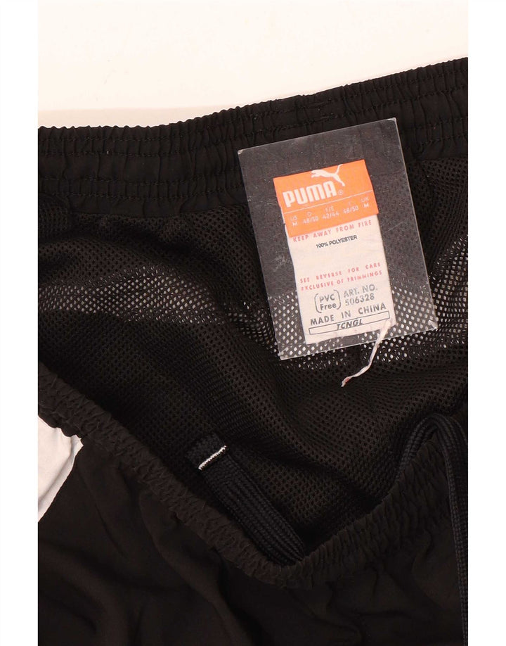 Calça de treino masculina Puma médio preto colorblock poliéster