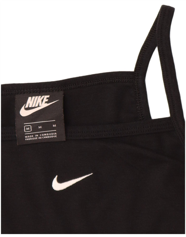 NIKE Meninas Crop Cami Top 10-11 Anos Médio Algodão Preto
