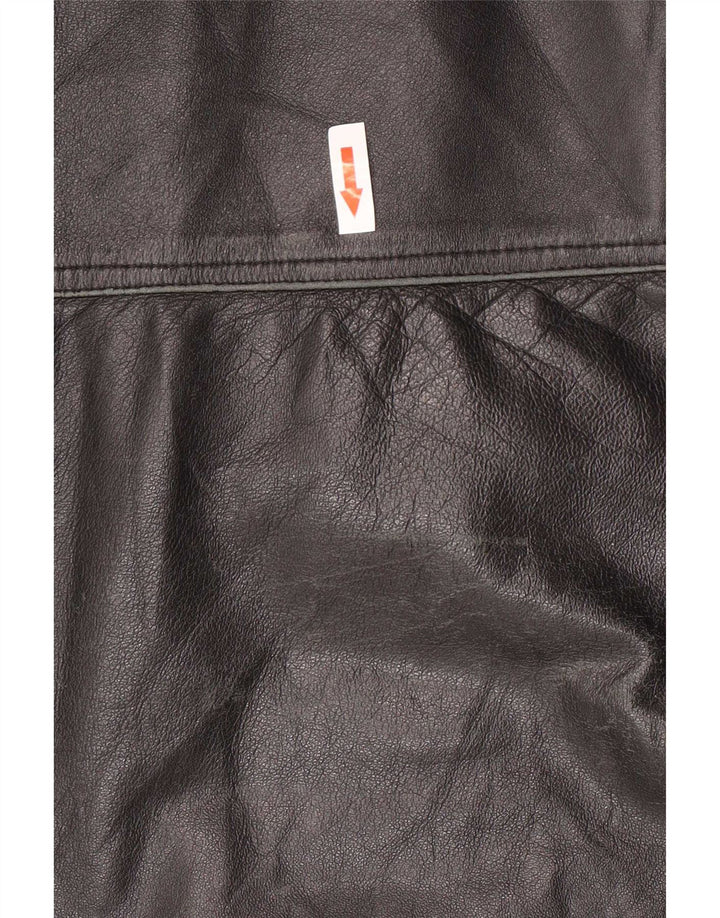 Jaqueta masculina de couro com capuz Conbipel IT 56 2XL preta