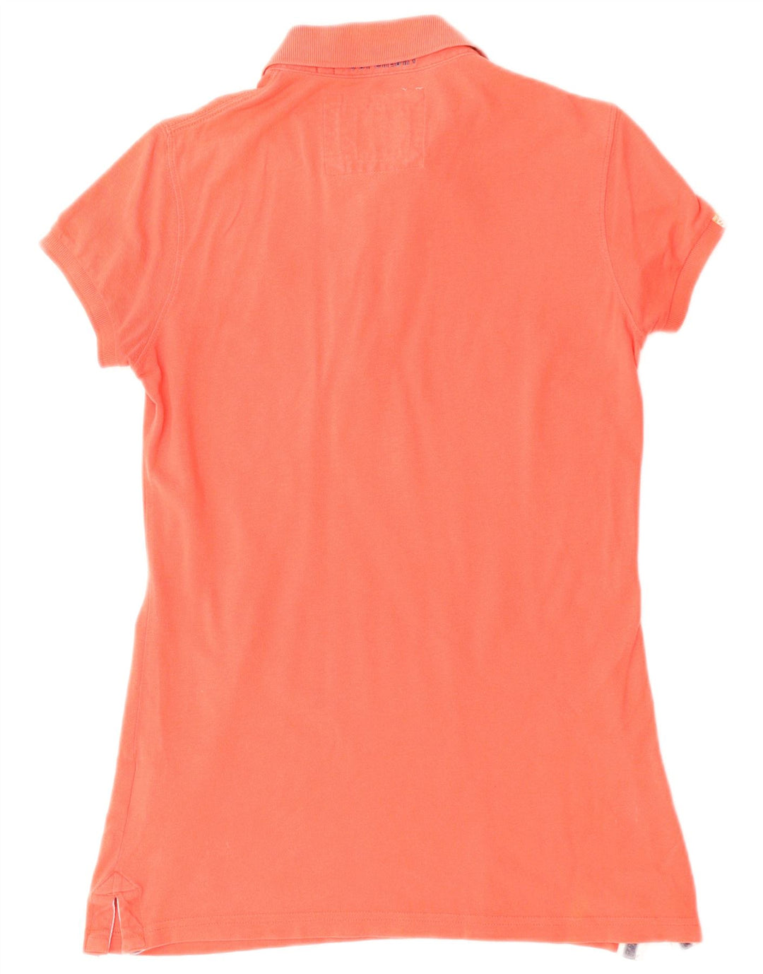 Camisa polo feminina Superdry UK 14 grande algodão vermelho