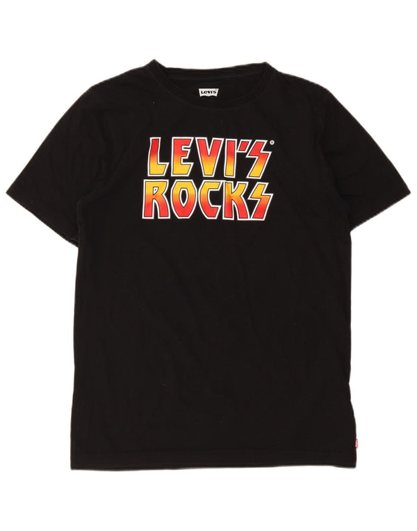 Camiseta Levi's Boys Graphic 15-16 Anos Preto Algodão Rock