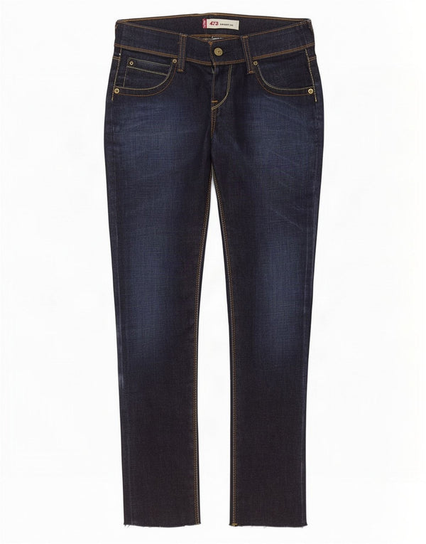 Calça jeans feminina Levi's 473 skinny W28 L29 azul algodão
